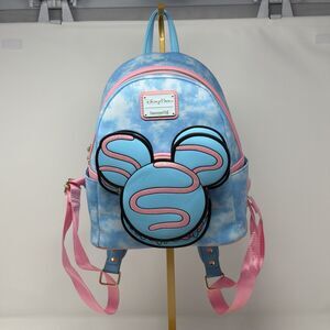Disney Parks Loungefly Disney Eats Macaron Mini Backpack Blue Pink Vaulted